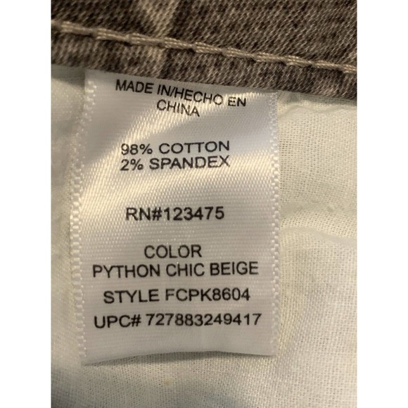 French Connection Python Animal Print Gray Beige Skinny Pants Stretch New 8P - Picture 5 of 8